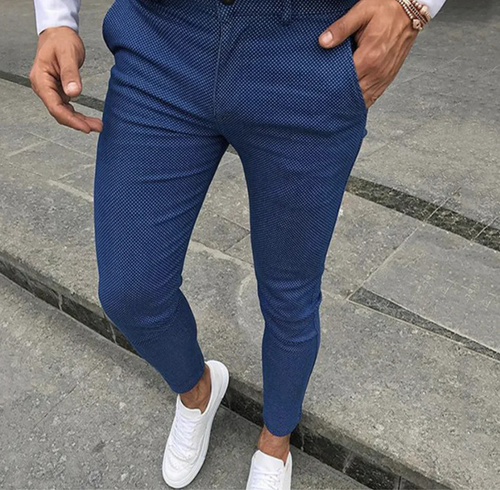 Drune | Herren Chino Hose Blau Stoffhose