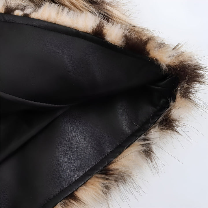 Drune | Trendiger Leopard-Print Wintermantel