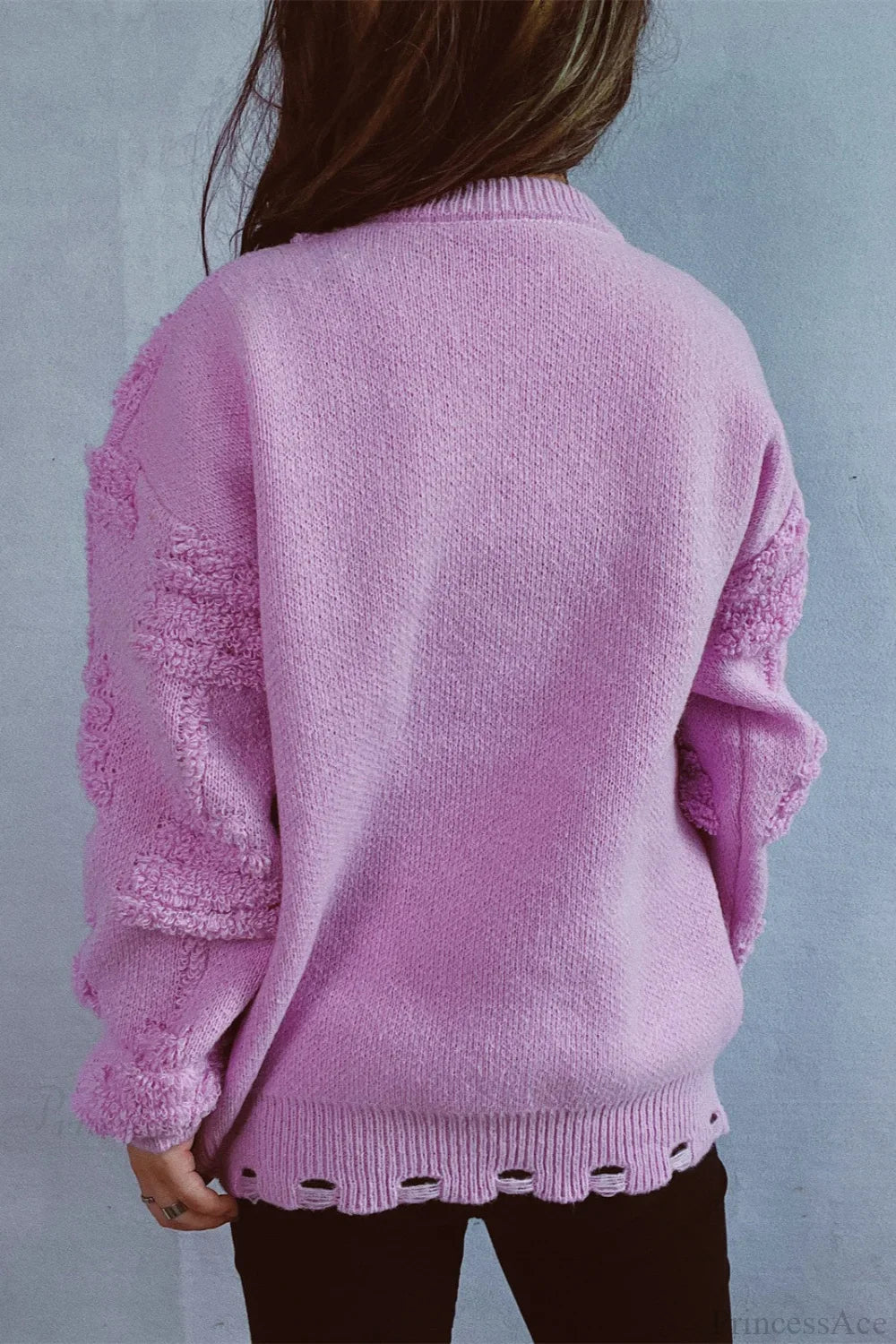 Drune | Weihnachten 3D Baum Perle Solid Flocked Pullover