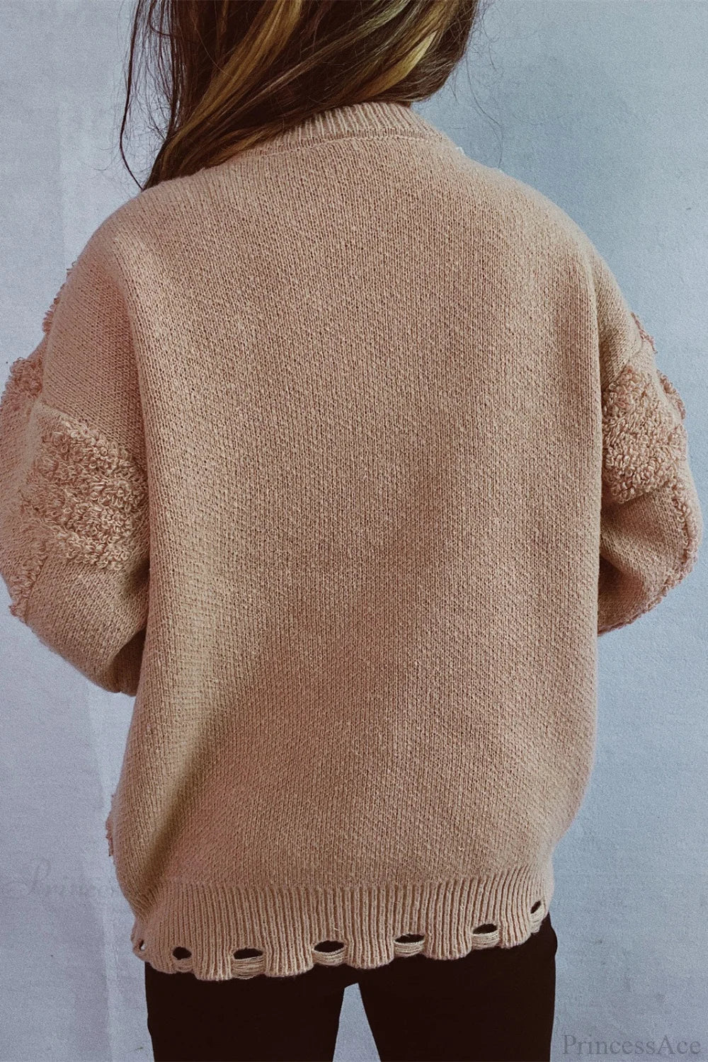 Drune | Weihnachten 3D Baum Perle Solid Flocked Pullover