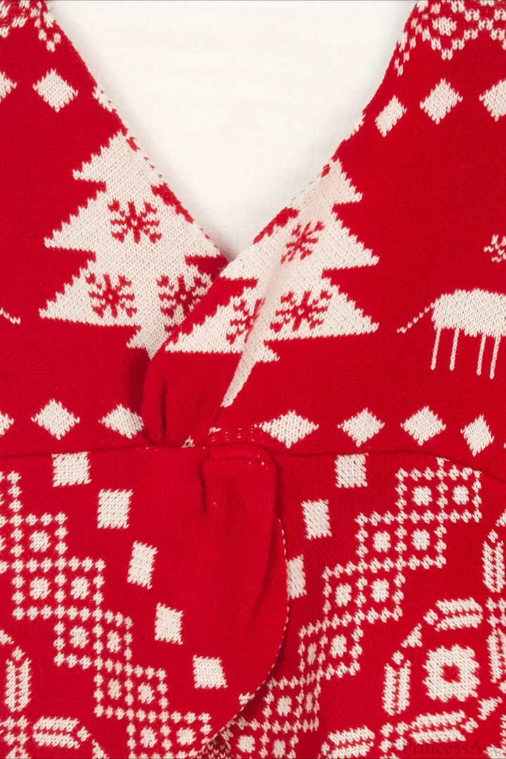 Drune | Christmas Double-Sided Irreguläre Schneeflocken-Pullover