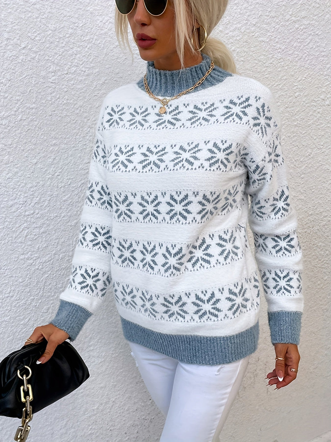 Drune | Weihnachtsmuster Pullover