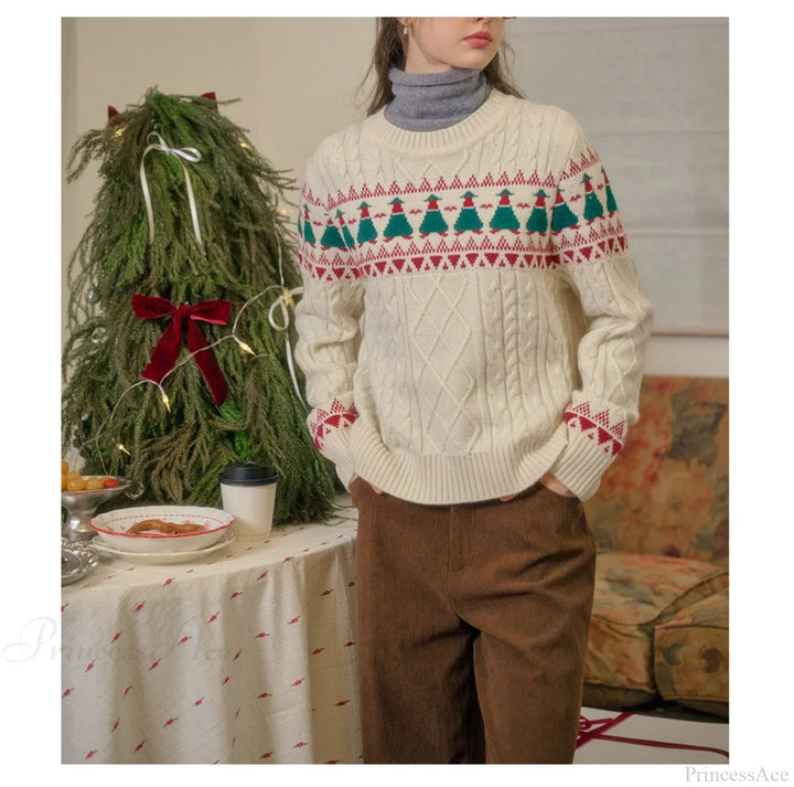 Drune | Weihnachtsbaum Vintage Fair Isle Pullover