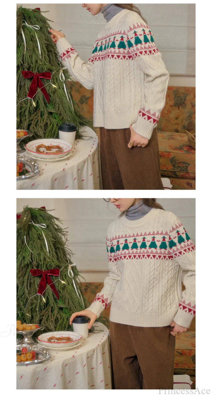 Drune | Weihnachtsbaum Vintage Fair Isle Pullover