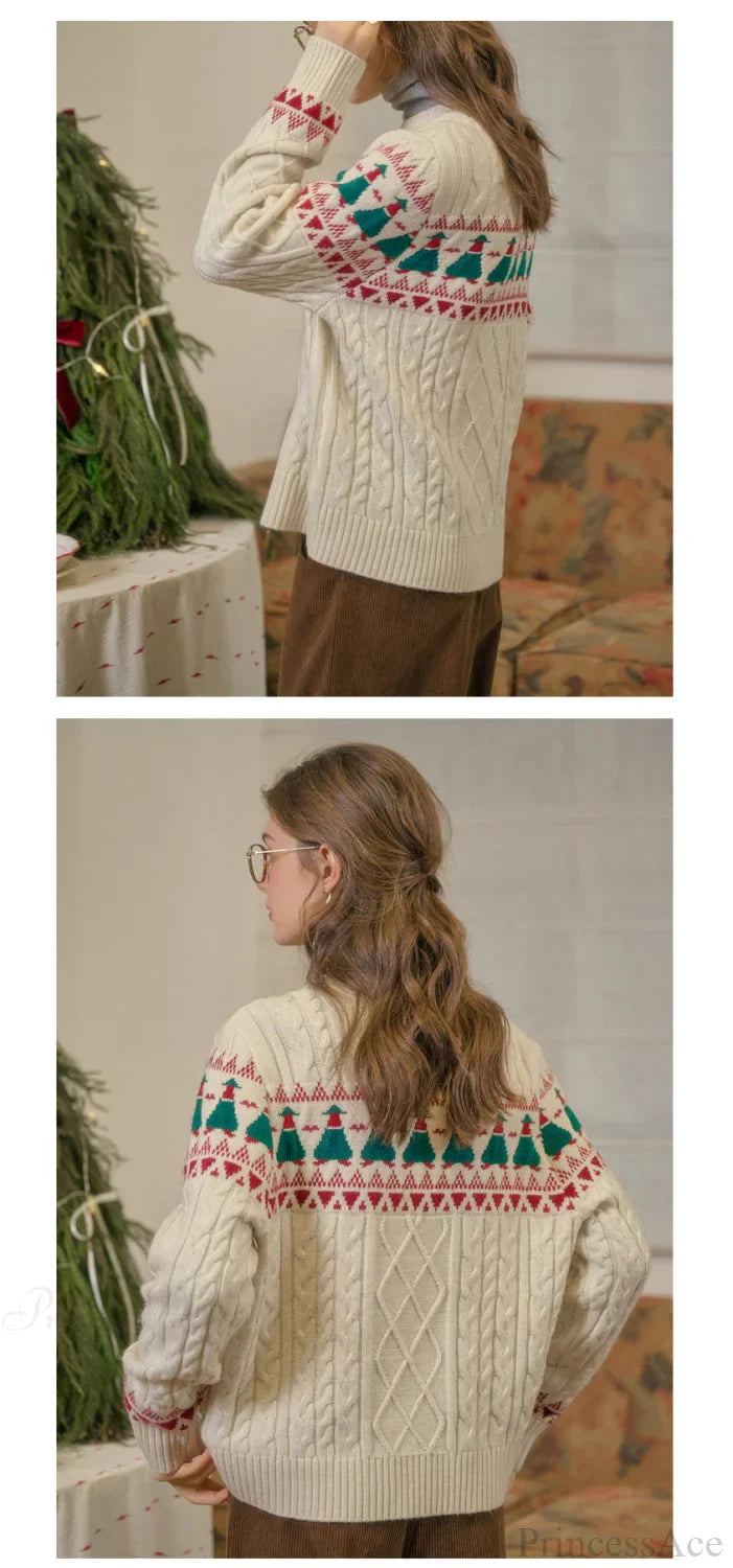 Drune | Weihnachtsbaum Vintage Fair Isle Pullover