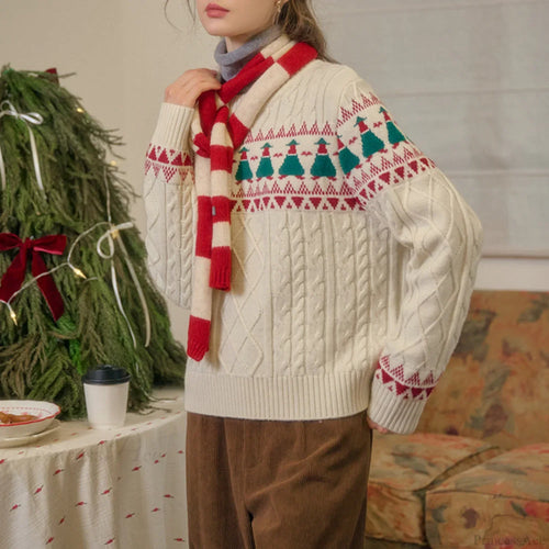 Drune | Weihnachtsbaum Vintage Fair Isle Pullover