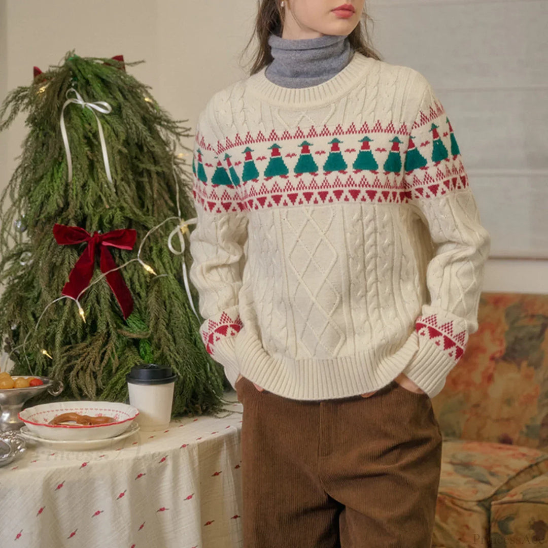 Drune | Weihnachtsbaum Vintage Fair Isle Pullover