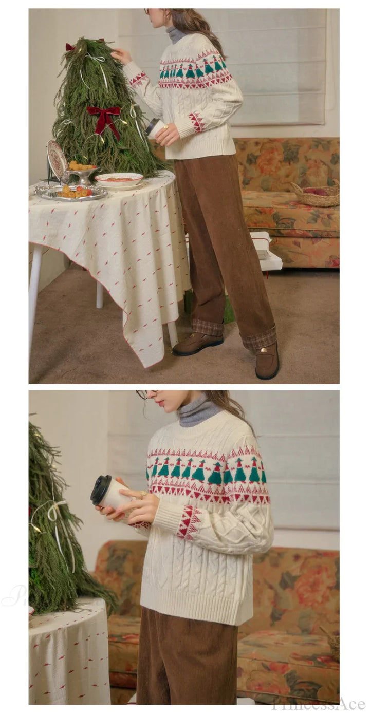 Drune | Weihnachtsbaum Vintage Fair Isle Pullover