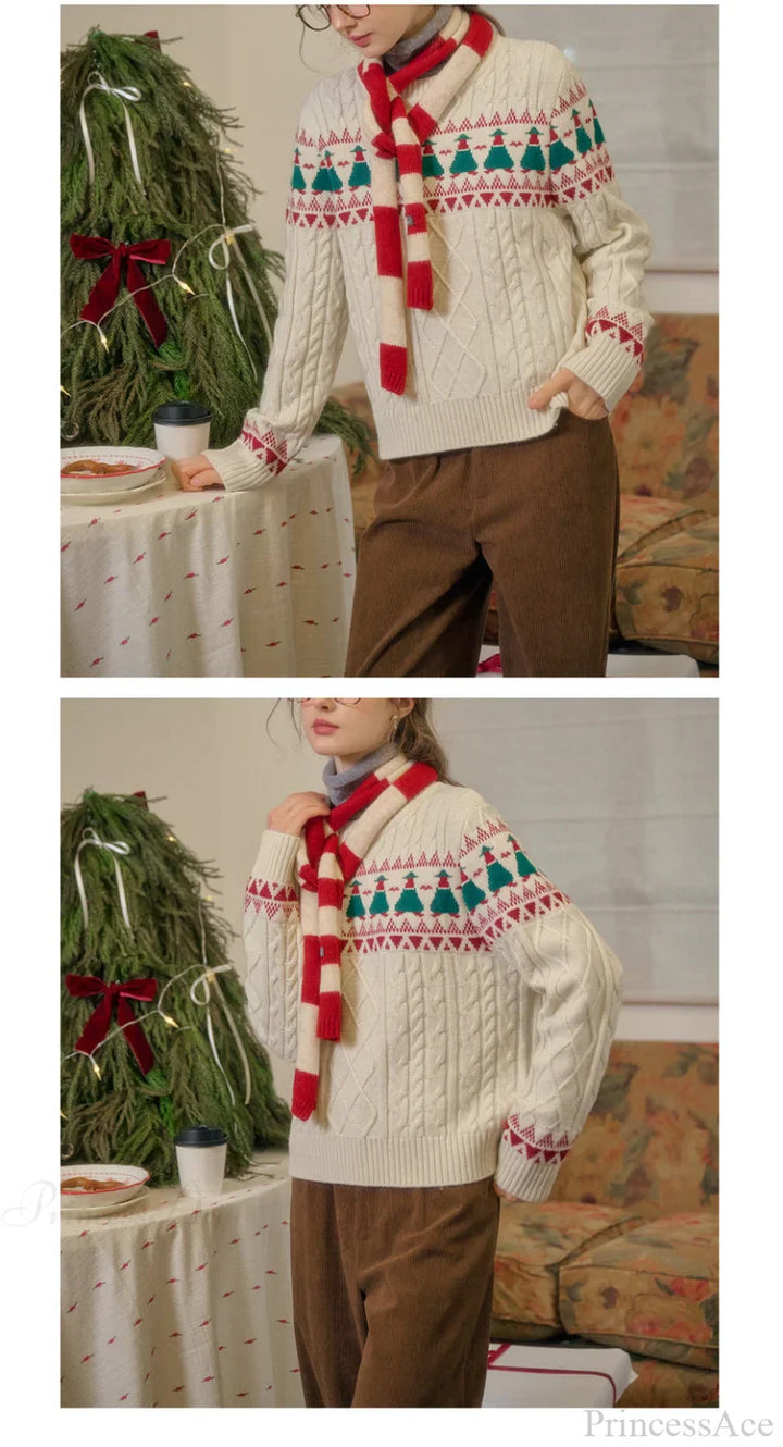 Drune | Weihnachtsbaum Vintage Fair Isle Pullover