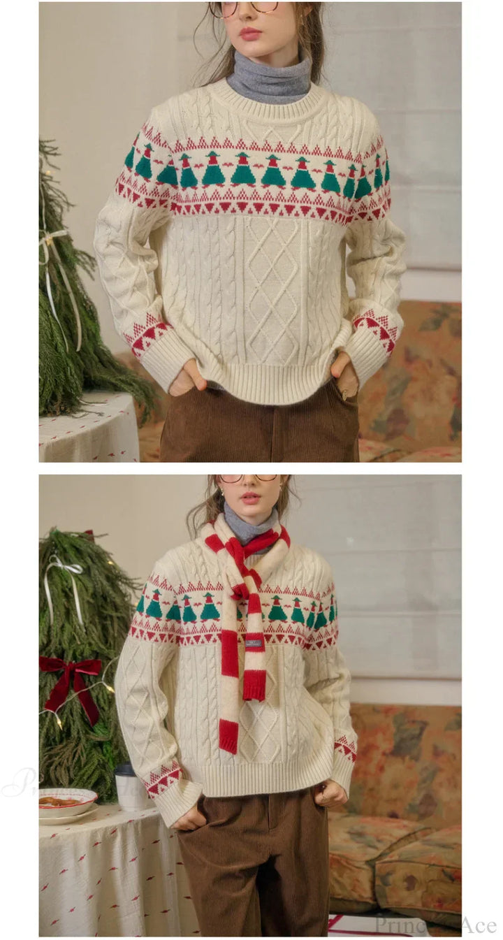 Drune | Weihnachtsbaum Vintage Fair Isle Pullover