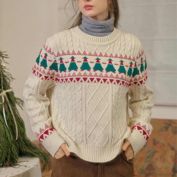 Drune | Weihnachtsbaum Vintage Fair Isle Pullover