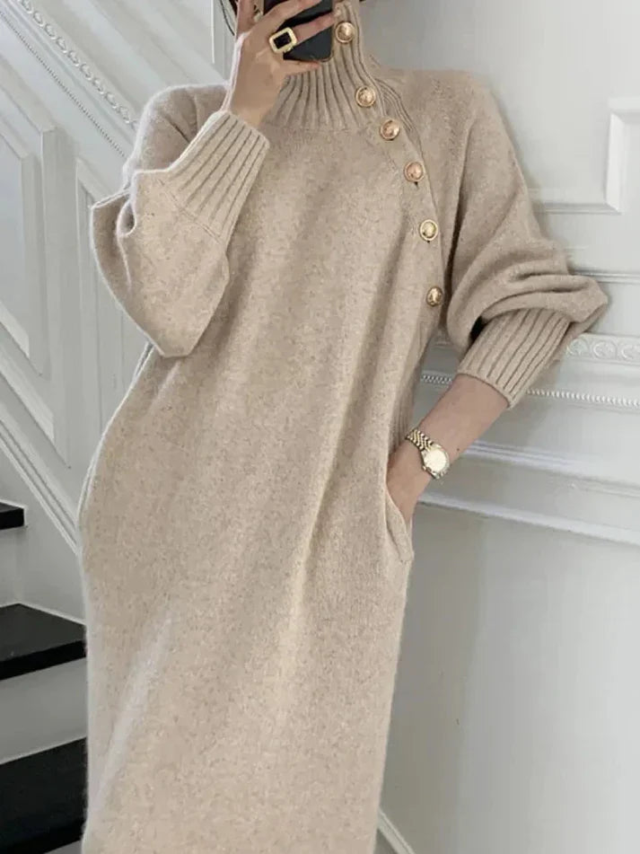 Drune | Bequemes Damen Sweatkleid mit Gürtel