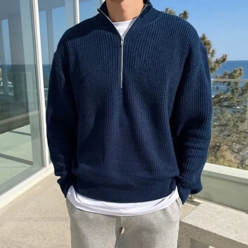 Drune | Klassischer Halbzip Herrenpullover