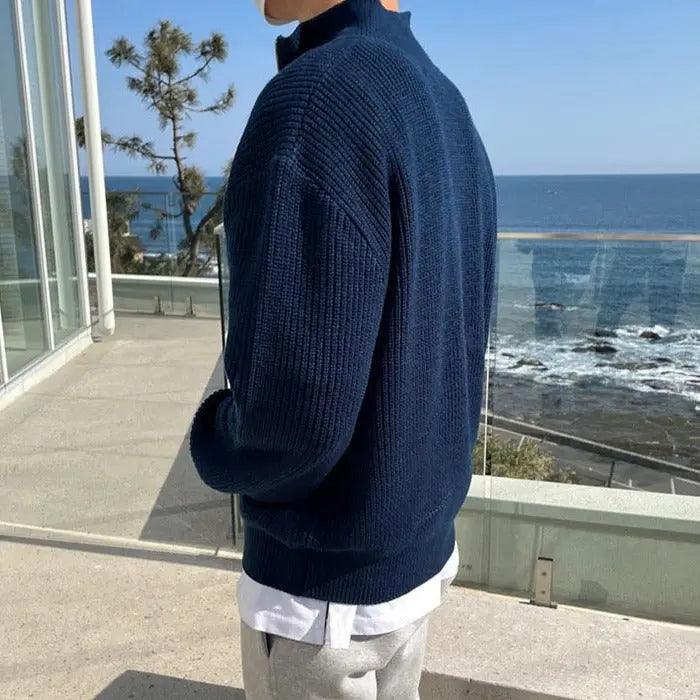 Drune | Klassischer Halbzip Herrenpullover