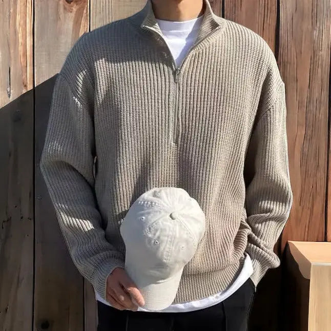 Drune | Klassischer Halbzip Herrenpullover
