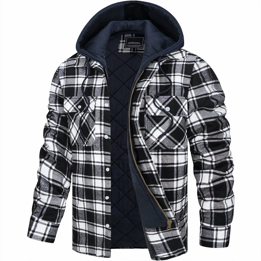 Drune | Klassische Karierte Kapuzenjacke Für Herren, Ideal Für Den Herbst