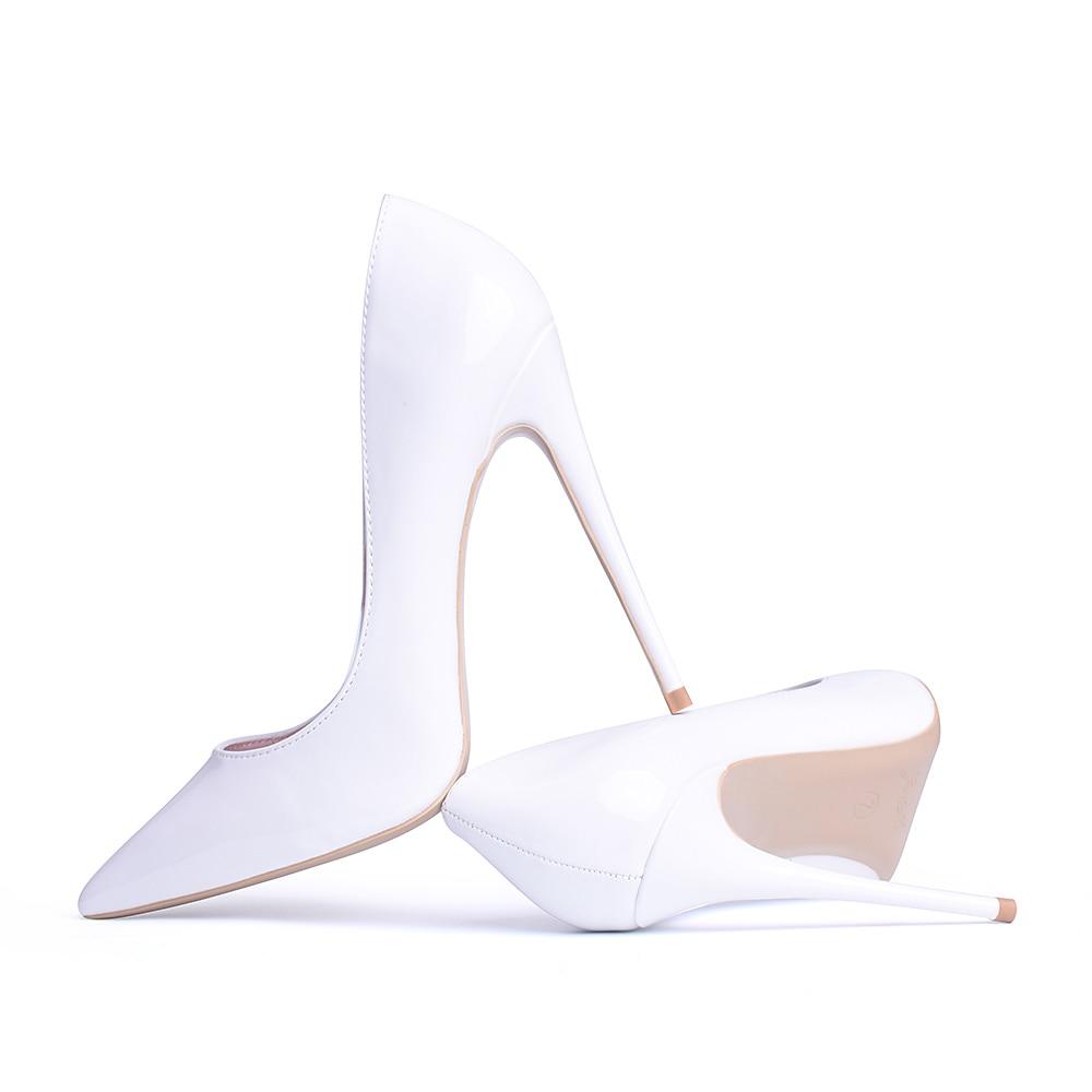 Drune | Klassische Weiße High Heels Pumps