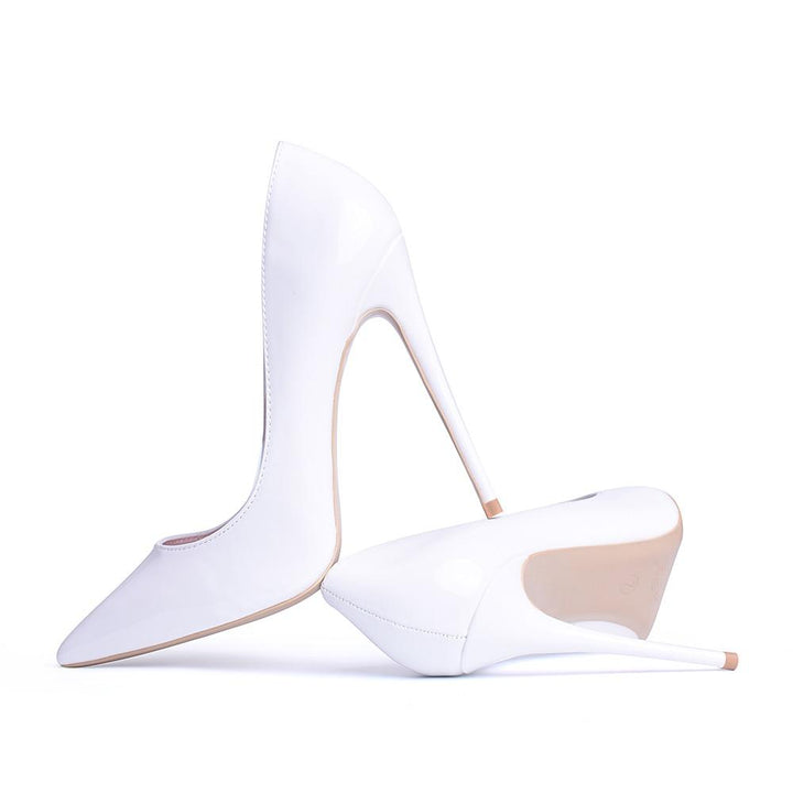 Drune | Klassische Weiße High Heels Pumps