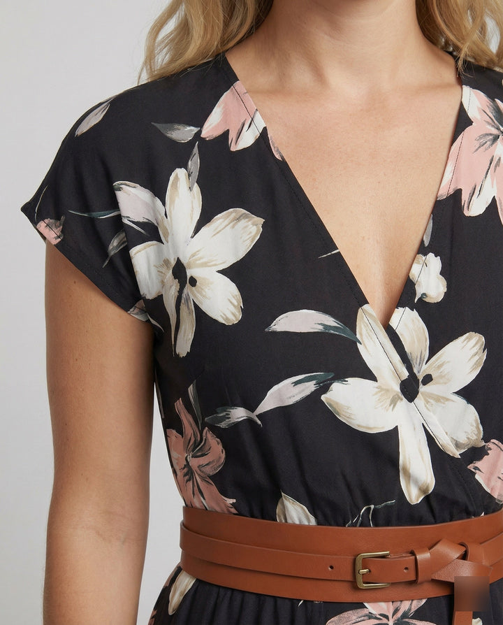 Boho Langes Maxikleid mit Blumenmuster für Sommer & Urlaub | Drune