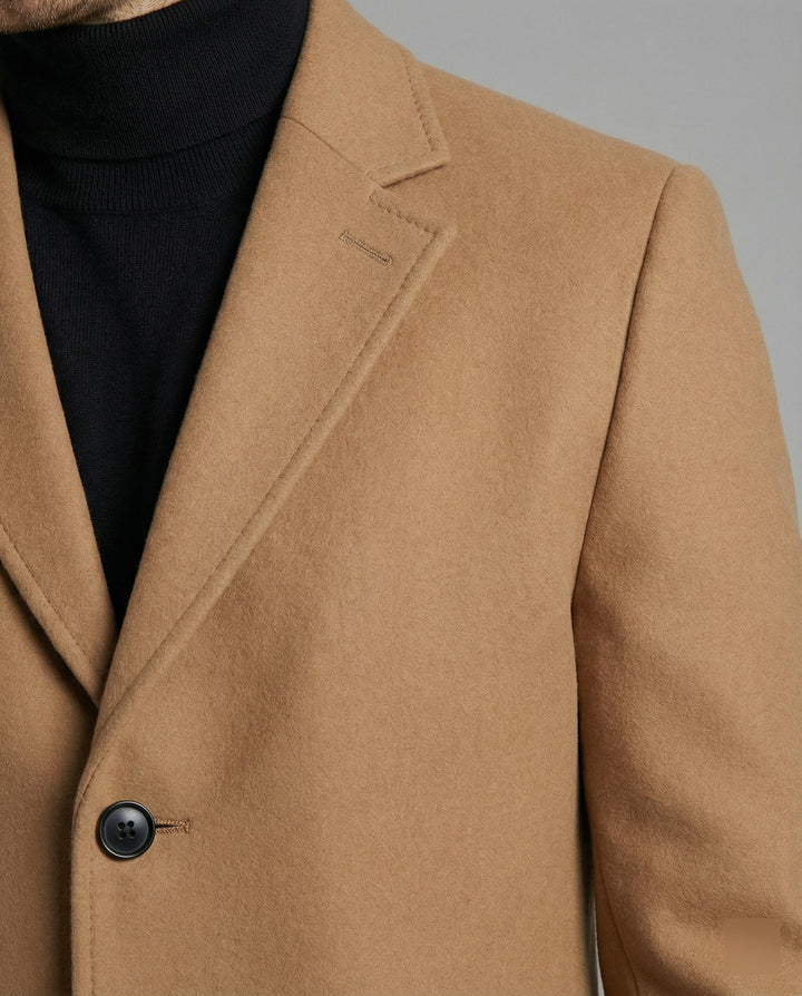 Eleganter Wolltrenchcoat Herren