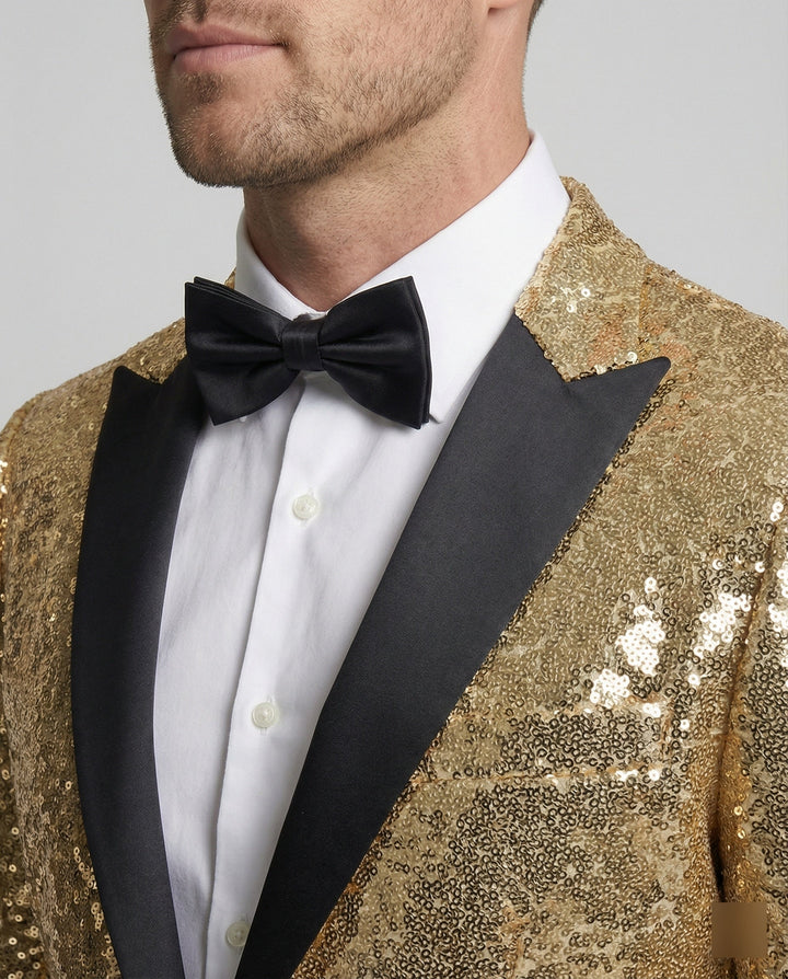 Glänzender Herren Pailletten Blazer