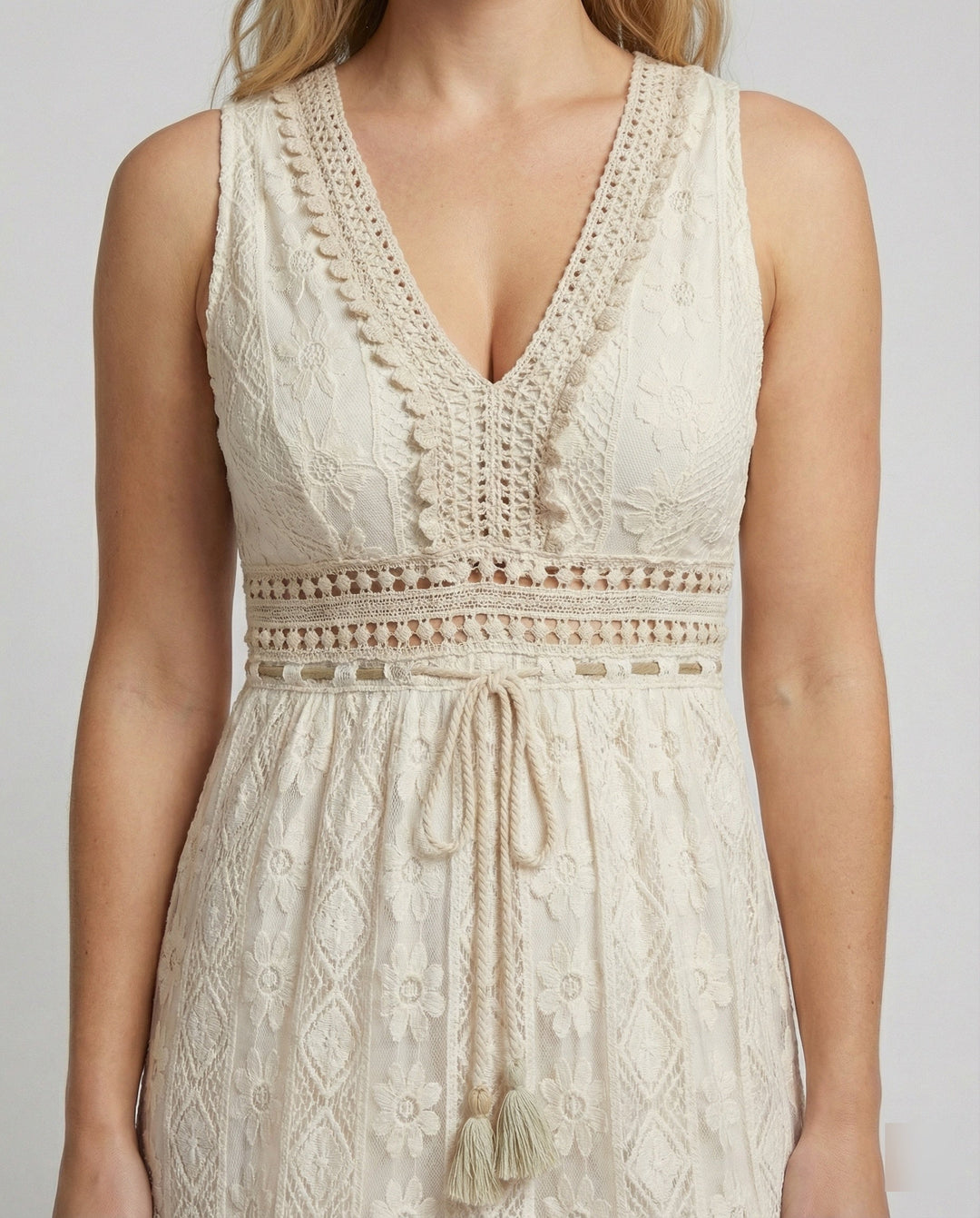 Drune | Anmutiges Boho-Spitzenkleid für Den Sommer