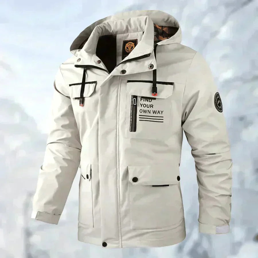 Drune | Herren Winterjacke - Mit Kapuze und Klappentaschen