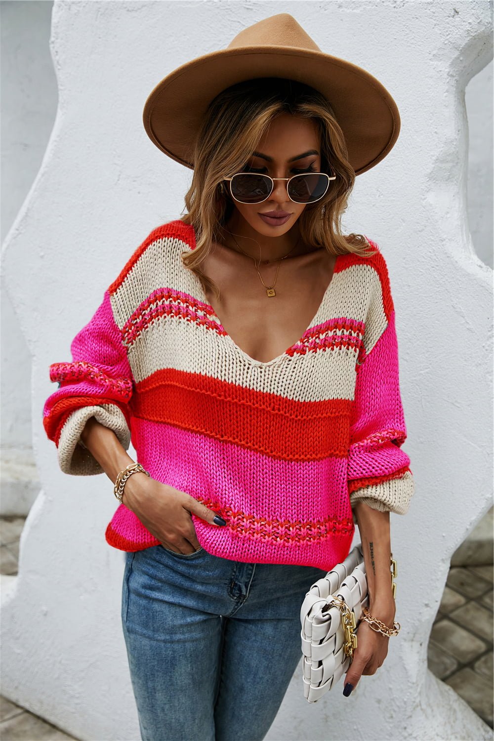 Drune – Pullover mit Farbblock