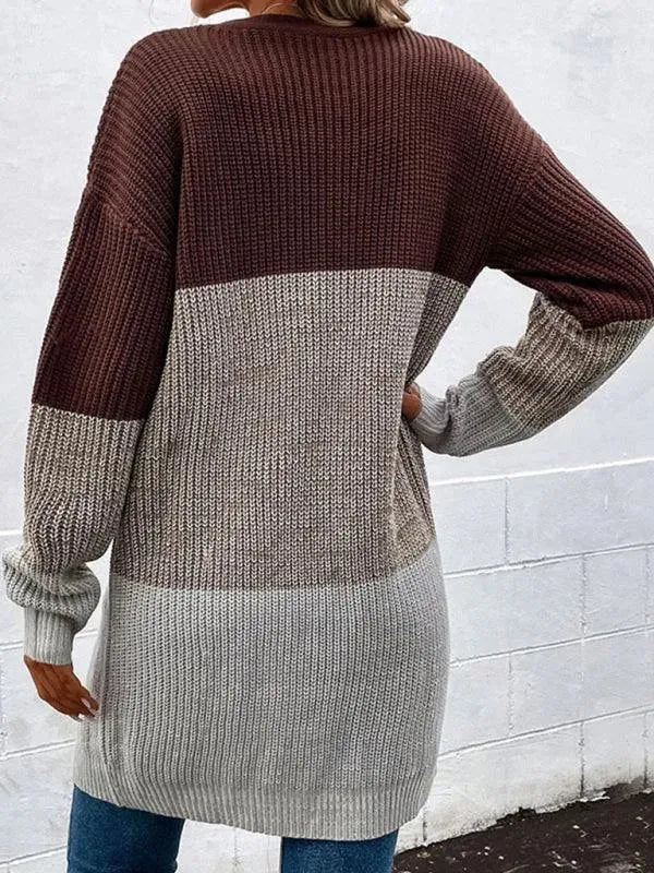 Drune | Klassischer Damen Strickjacke Pullover im Weichen Strickdesign