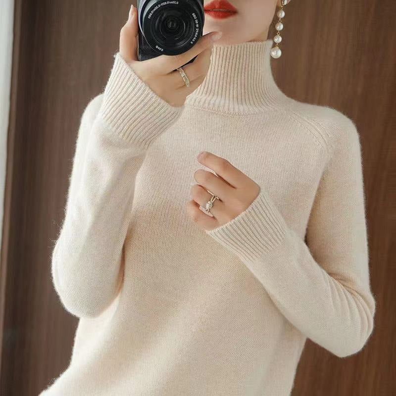 Drune | warmer Strickpullover mit hohem Kragen für Damen