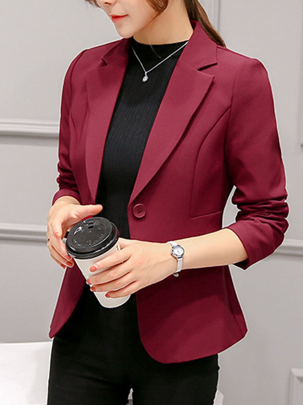 Drune | Schwarzer Blazer für Damen Bürojacke Anzug Taschen Jacken