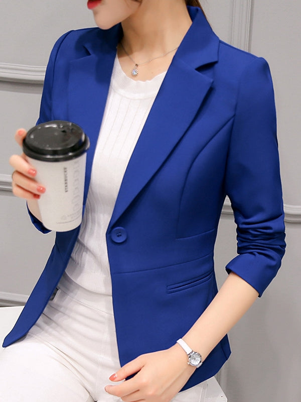 Drune | Schwarzer Blazer für Damen Bürojacke Anzug Taschen Jacken