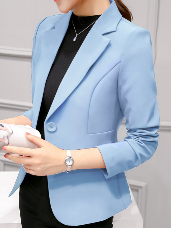 Drune | Schwarzer Blazer für Damen Bürojacke Anzug Taschen Jacken