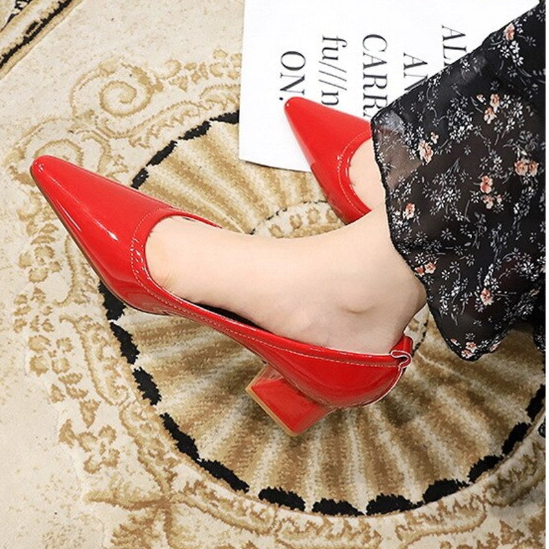 Drune | Damen High Heels Spitz Professionelle OL Damen Schuhe 4.5cm