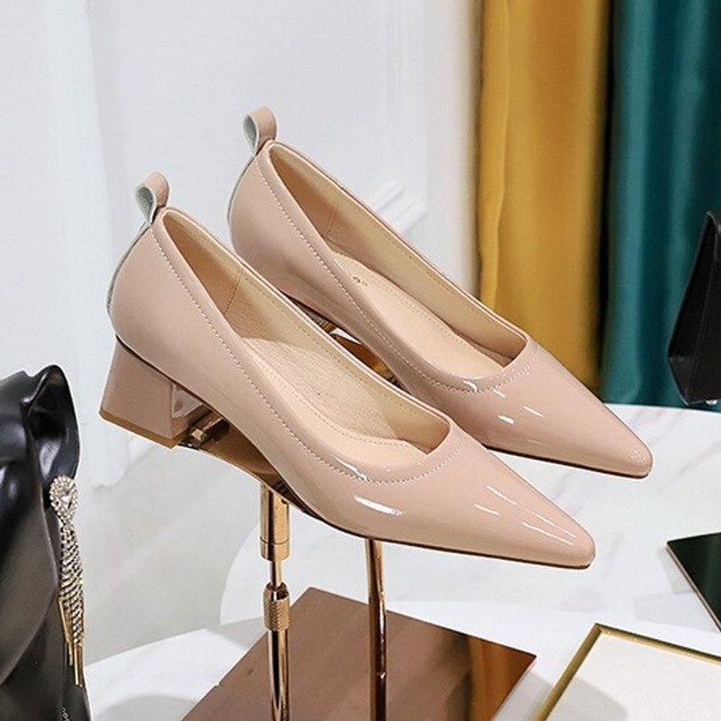 Drune | Damen High Heels Spitz Professionelle OL Damen Schuhe 4.5cm
