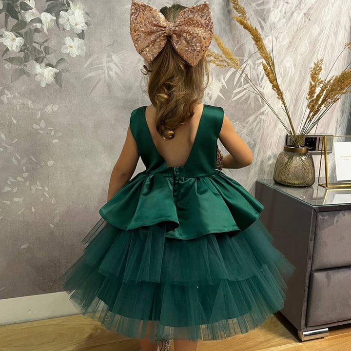 Drune | Mädchenkleid für Babys Große Schleife Taufkleid Festkleider