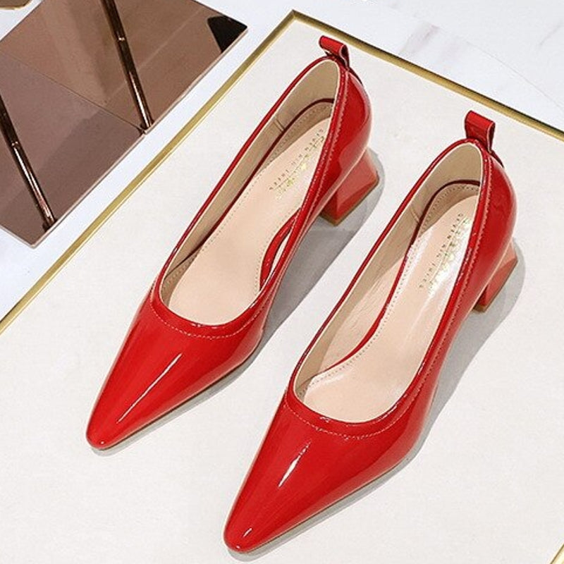 Drune | Damen High Heels Spitz Professionelle OL Damen Schuhe 4.5cm