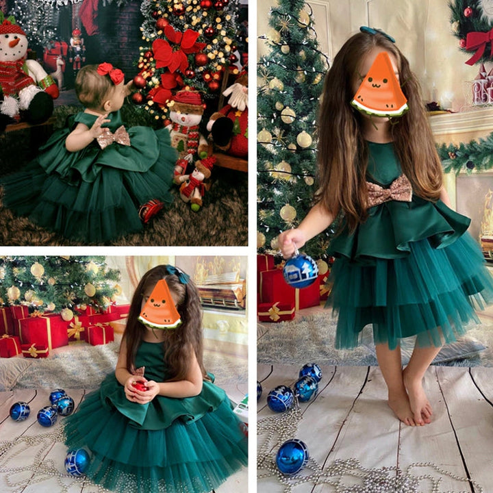 Drune | Mädchenkleid für Babys Große Schleife Taufkleid Festkleider