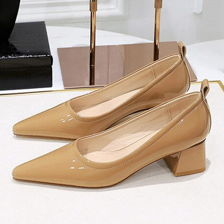 Drune | Damen High Heels Spitz Professionelle OL Damen Schuhe 4.5cm