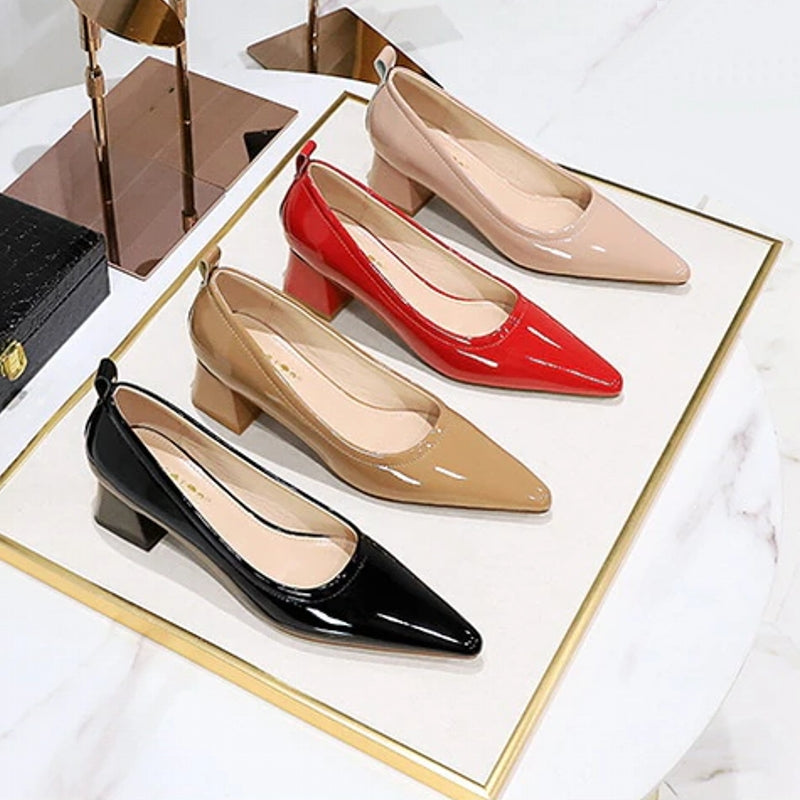 Drune | Damen High Heels Spitz Professionelle OL Damen Schuhe 4.5cm