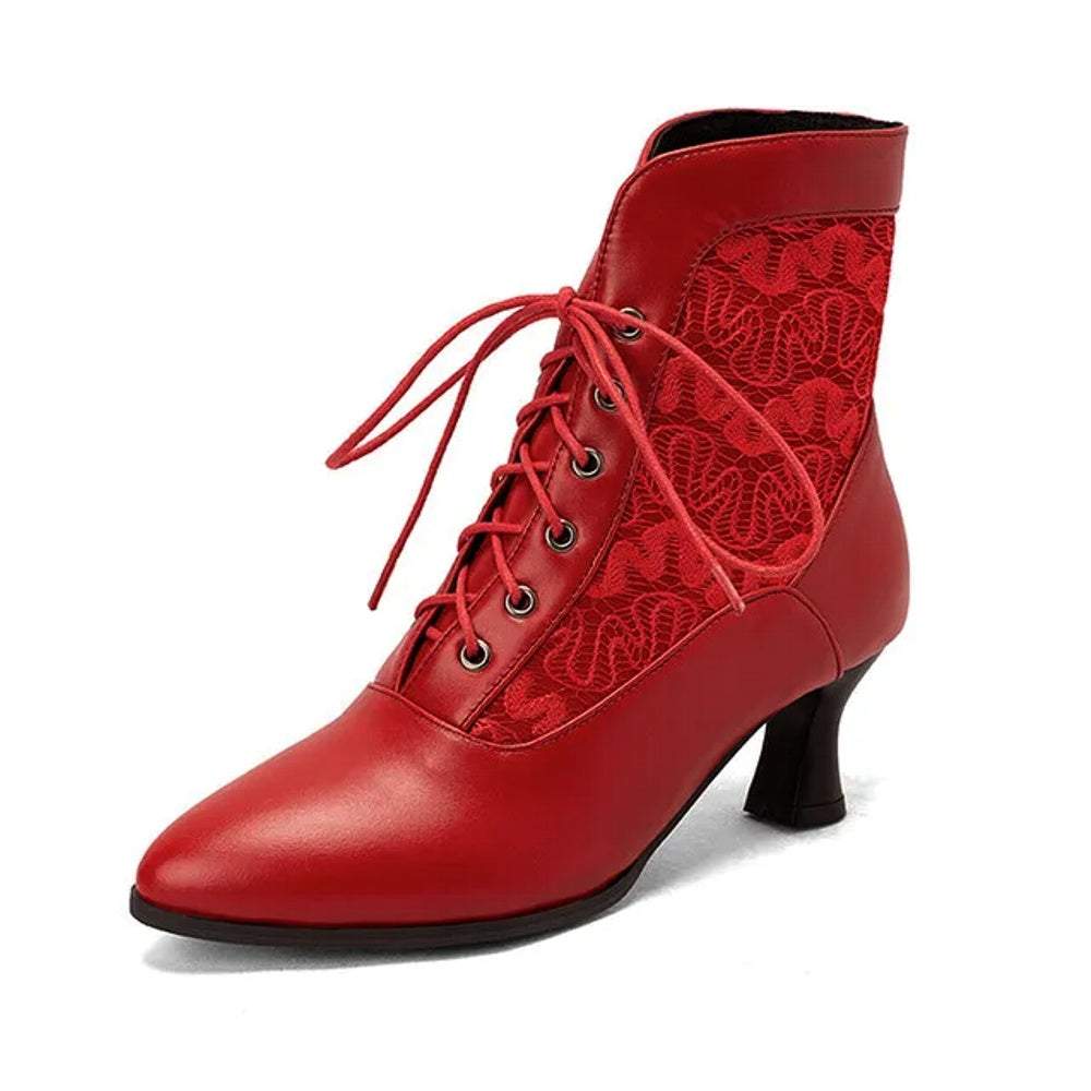 Drune | Damen Stiefeletten Leder Schnürschuhe Moderne Schuhe