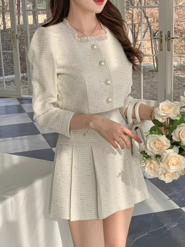 Drune | Slim Frauen Hohe Taille Mini Röcke Sets