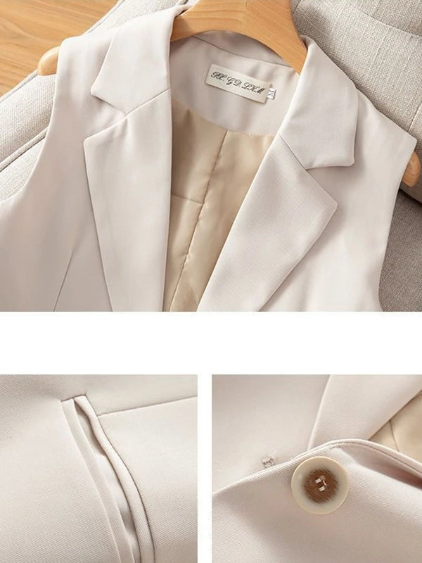 Drune | Damen Weste Jacke Ärmellose Blazer