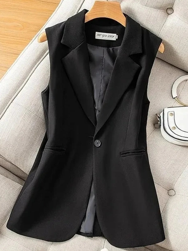 Drune | Damen Weste Jacke Ärmellose Blazer