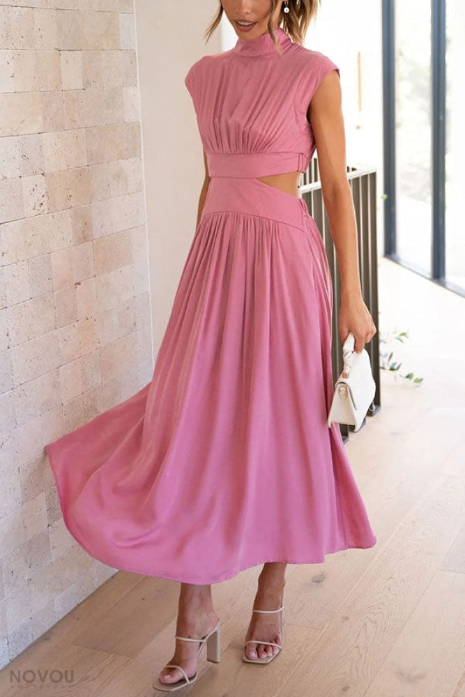 Midikleid mit Ausschnitt
