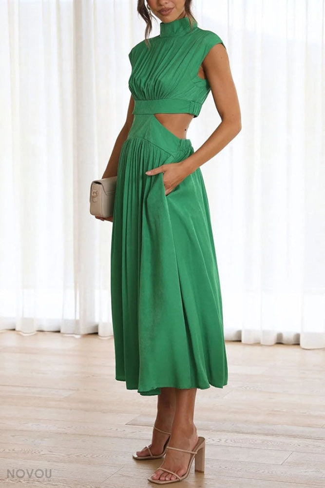 Midikleid mit Ausschnitt