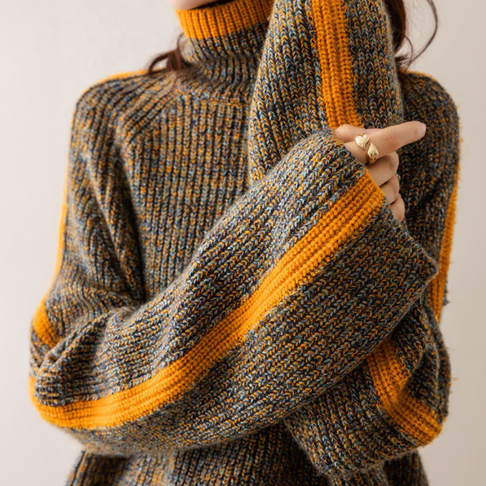 Drune | Bequemer und warmer Damen-Hochkragenpullover