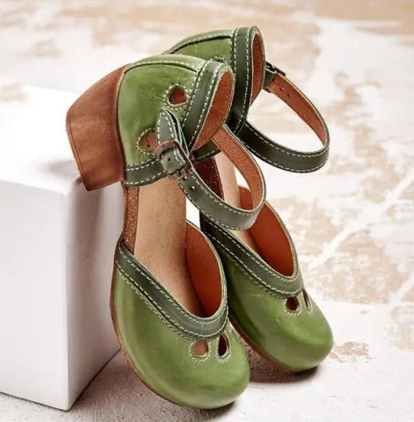 Drune | Bequeme Niedrig Heel Sandalen
