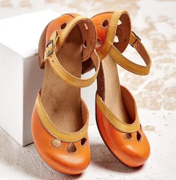 Drune | Bequeme Niedrig Heel Sandalen