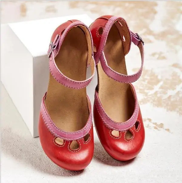 Drune | Bequeme Niedrig Heel Sandalen